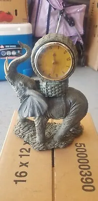 Vintage Clock Elephant Clock 13  Tall-BIG-RARE-GUC-FREE SHIP HERE🐘🇺🇲👍 • $100