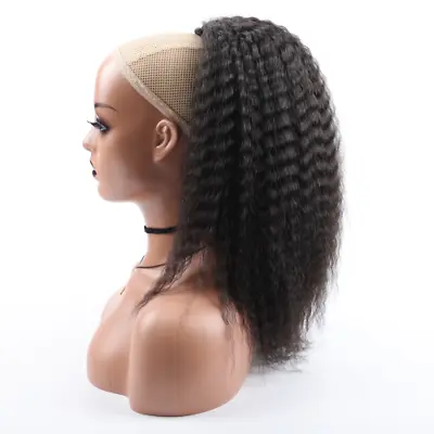 Synthetic Drawstring Ponytail Elastic Hair Extension Kinky Curly Ponytail Afro • £38.38