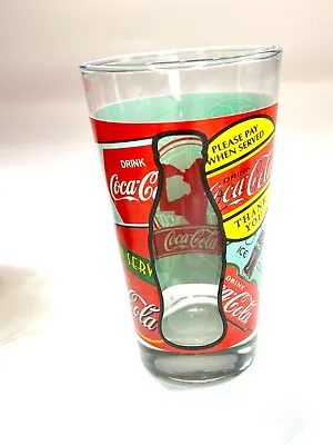 Vintage Coca Cola Pint Glass Collectible  Drink Coca Cola  Advertisement 6 Avail • $12