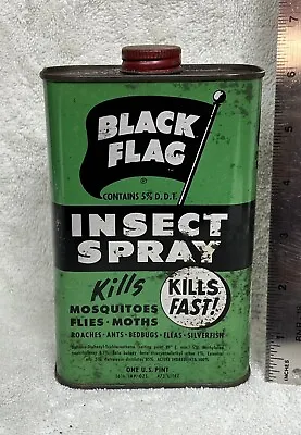Black Flag Insect Spray Empty Tin Vintage • $30
