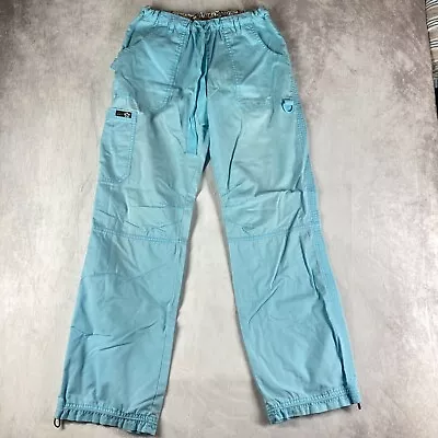 Koi Scrub Pants Size Small Tall Aqua Blue Cargo Lindsay 701 • $9.95