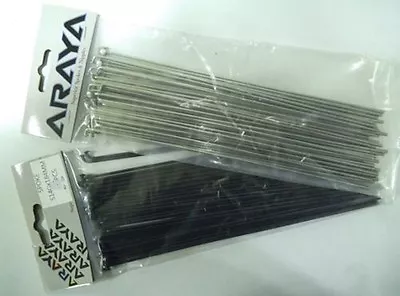 £7 • Buy Araya BMX Spokes BLACK P/Gauge  174, 176, 179, 180, 184, 186, 190, 194
