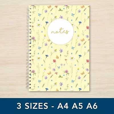 Spiral Notebook A4 A5 A6 Plain Lined Notepad Writing Journal Ruled Handmade UK • £4.85