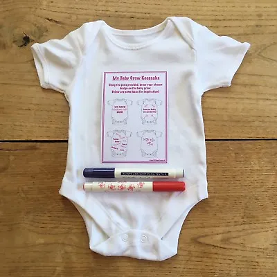 Personalise Your Own BABY GROW KEEPSAKE-Baby Shower Game-Babygrow Maternity Gift • £5.99