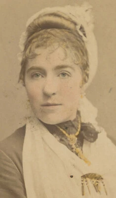 $109.99 • Buy Tinted Cdv Lady Ided Mrs Ruth From Richmond, Va, Necklace