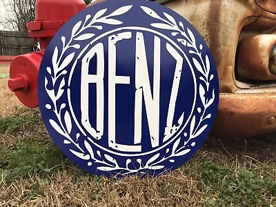 Antique Vintage Old Style Mercedes Benz Sign • $85