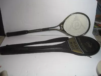 RARE Vintage ~ Dunlop Squash Racquet BLACK MAX II 2 W/ Vibratech™ Case Cover • $43.99