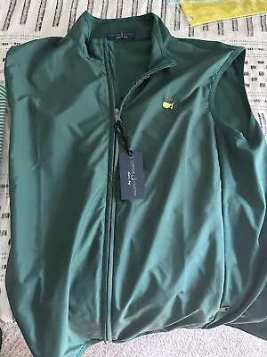 Masters Clubhouse Collection Full Zip Vest Green Large Performance Material • $165