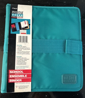 $30 • Buy Vintage 90’s Mead Five Star Green Trapper Keeper 3 Ring Binder
