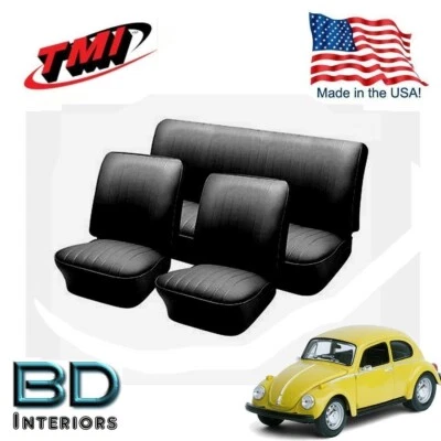 $301.74 • Buy 1958-1964 VW Volkswagen Bug Beetle Black Slip On Seat Upholstery, F/R In Stock!