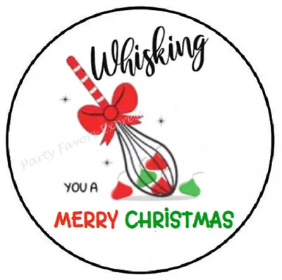 Whisking You A Merry Christmas Envelope Seals Labels Stickers Party Favors • $1.99