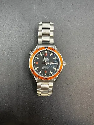 OMEGA Seasmaster Planet Ocean Orange Bezel Men's Automatic Watch • $3500