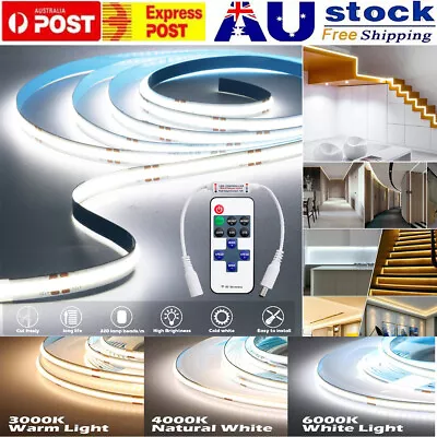 COB LED Strip Lights High Density Dimmable Flexible Tape Lamp Warm/Natural/White • $24.60