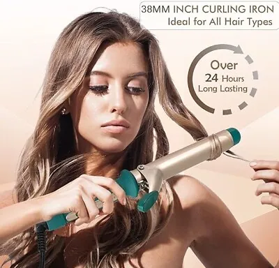 Curling Tongs Curling Wand 38mm Hair Curler Large Barrel Curling  For Long Hair • £14.99