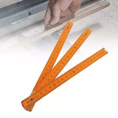 Folding Wooden Ruler Double Sided Metric Scale For Drawing Carpenters • $6.61