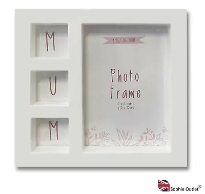 Mum Photo Frame Best Mothers Day Amazing Mum Birthday Novelty Gift Present G4943 • £3.94