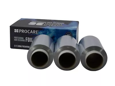  Procare Silver Premium Hair Foil Refill Pack Of 3 Rolls 100mm X 100m • £33.95