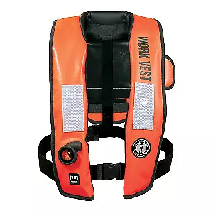 Mustang HIT Inflatable Work Life Vest Orange Automatic/Manual MD318802-2-0-202 • $363.38