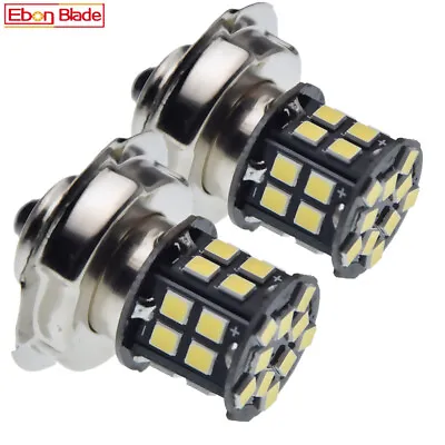 2 X 12V AC P26S White 30SMD LED Bulb For Motorbike Scooter Moped Headlamp Lamp • $9.49