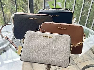 $74.38 • Buy Michael Kors PVC Or Leather Crossbody Shoulder Handbag Purse Black Bag Messenger