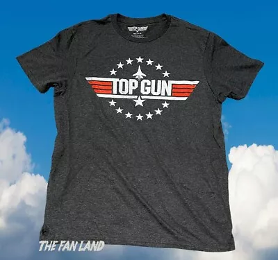 New Top Gun Movie Classic Logo Heather Gray Vintage 1986 Mens T-Shirt • $19.95