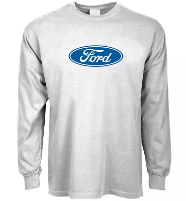 Long Sleeve T-shirt Ford Logo Decal Tee Mustang Trucks Gear Men's Clothing • $18.75