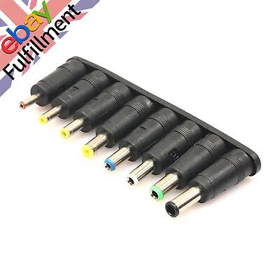 8Pcs/Set DC Multi Types To 5.5*2.1mm Power Plug Converter Adapter For Laptop Etc • £4.75