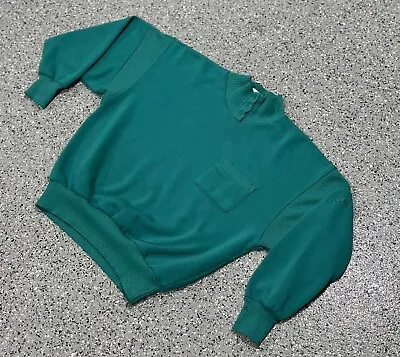 Vintage Nike Golf Gray Tag Snap Crewneck Sweatshirt Pullover Teal Adult Sz S/M • $14.99