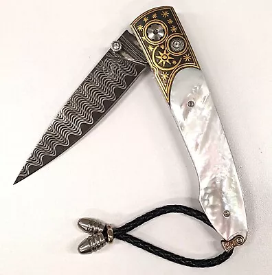 William Henry Pocketknife With Inlaid 24K Gold Koftgari And Mother Of Pearl NEW • $1750