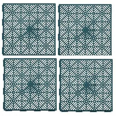 Pack Of 16 Tiles Green For Outdoor Deck Garden Flooring Tiles Board Decking • £31.99