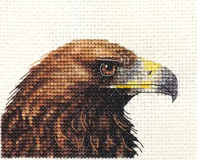 GOLDEN EAGLE ~ Bird Of Prey Full Counted Cross Stitch Kit + All Materials  *FIDO • $12.37