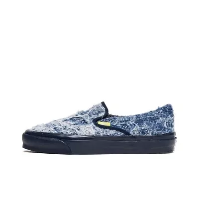 Vans Vault FDMTL Slip-on LX  Distressed Indigo Sashiko • $299