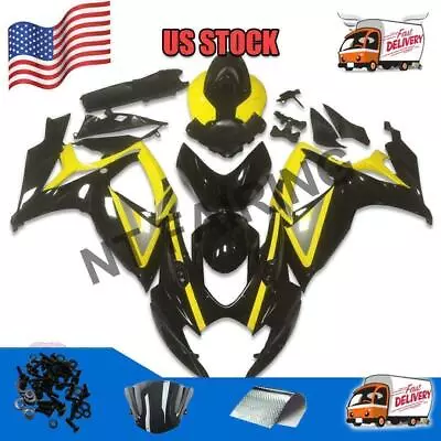 ABS Bike Frame Fairing Kit For  GSXR600 2006 2007 GSXR750 Yellow Black • $469.99