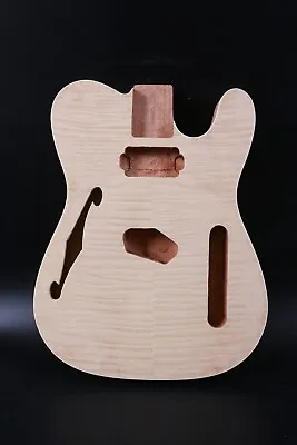 Unfinished Guitar Body Mahogany Maple Wood For Telecaster Style Semi Hollow Body • £90
