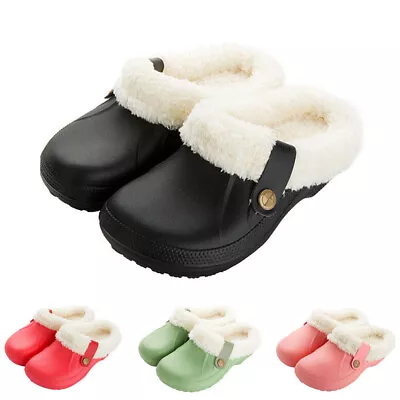 JACKSHIBO Womens Cozy Winter Warm Clogs Slippers Indoor Plush House Shoes Size • $11.99