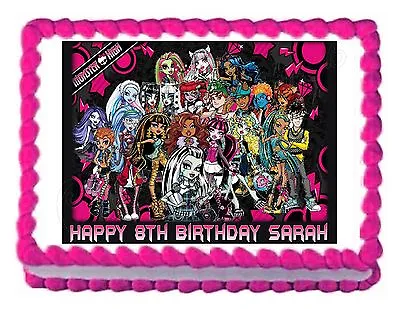 MONSTER HIGH Edible Party Decoration Cake Topper Cake Image Frosting Sheet • $9.95