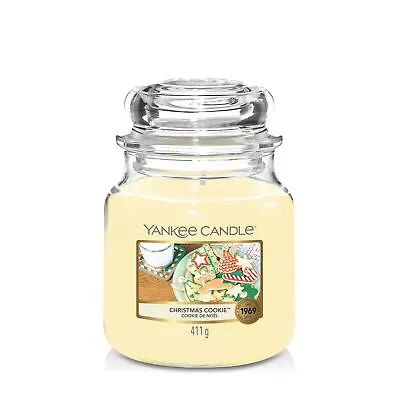 Yankee Candle Scented Medium Jar Christmas Cookie™ 65-75hrs 411g 10.7cm X 12.7cm • £22.99