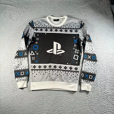 Playstation Sweater Mens Small Long Sleeve Pullover Casual Festive Holidays • $19.95