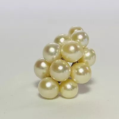 Ming's Honolulu 14K Yellow Gold 6–7.5mm Akoya Pearl Cluster Size 4.5 Ring 8.6g • $950