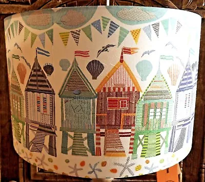 Beach Hut Lampshade Pastel Shabby Chic Light Shade Seaside NauticalFree Gift • £37.99