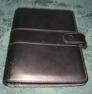 FRANKLIN COVEY Day Timer Black Faux Leather 7 Ring Planner Organizer Accessories • $8.99