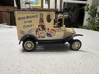 Pepsi-Cola Vintage Model T Delivery Truck Coin Bank With Key • $15