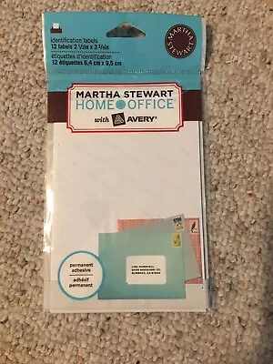 Martha Stewart Home Office Avery Identification Labels 72 Count Model 72437 • $17.99