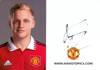 Donny Van De Beek Signed Manchester United Original Man Utd Club Card Autograph • £36.99