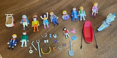 Lot Of 1980s 1990's 2000's PLAYMOBIL People Figures Accessories Mixed Motorcycle • $24.99