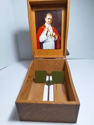 Vtg Weis Oak Wooden Finger Jointed  Card Index File Recipe Box W/ Cards • $24.95