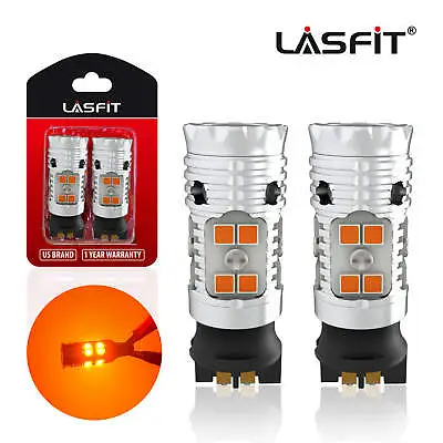 Lasfit PWY24W PW24W LED Front Turn Signal Lights Blinker Amber Canbus Error Free • $29.99
