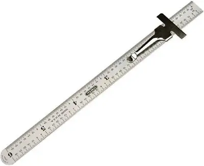 General Tools 300/1 6-Inch Flex Precision Stainless Steel Ruler Chrome • $8.99