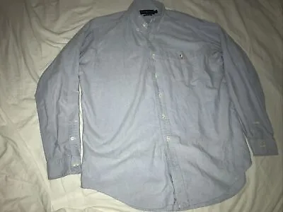 Vintage Ralph Lauren Mens Size L Classic Fit Denim Shirt Chambray Button Down • $19.88
