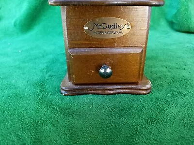 Vintage MR. DUDLEY INTERNATIONAL Wood & Metal Hand Coffee Grinder  Box Style • $18